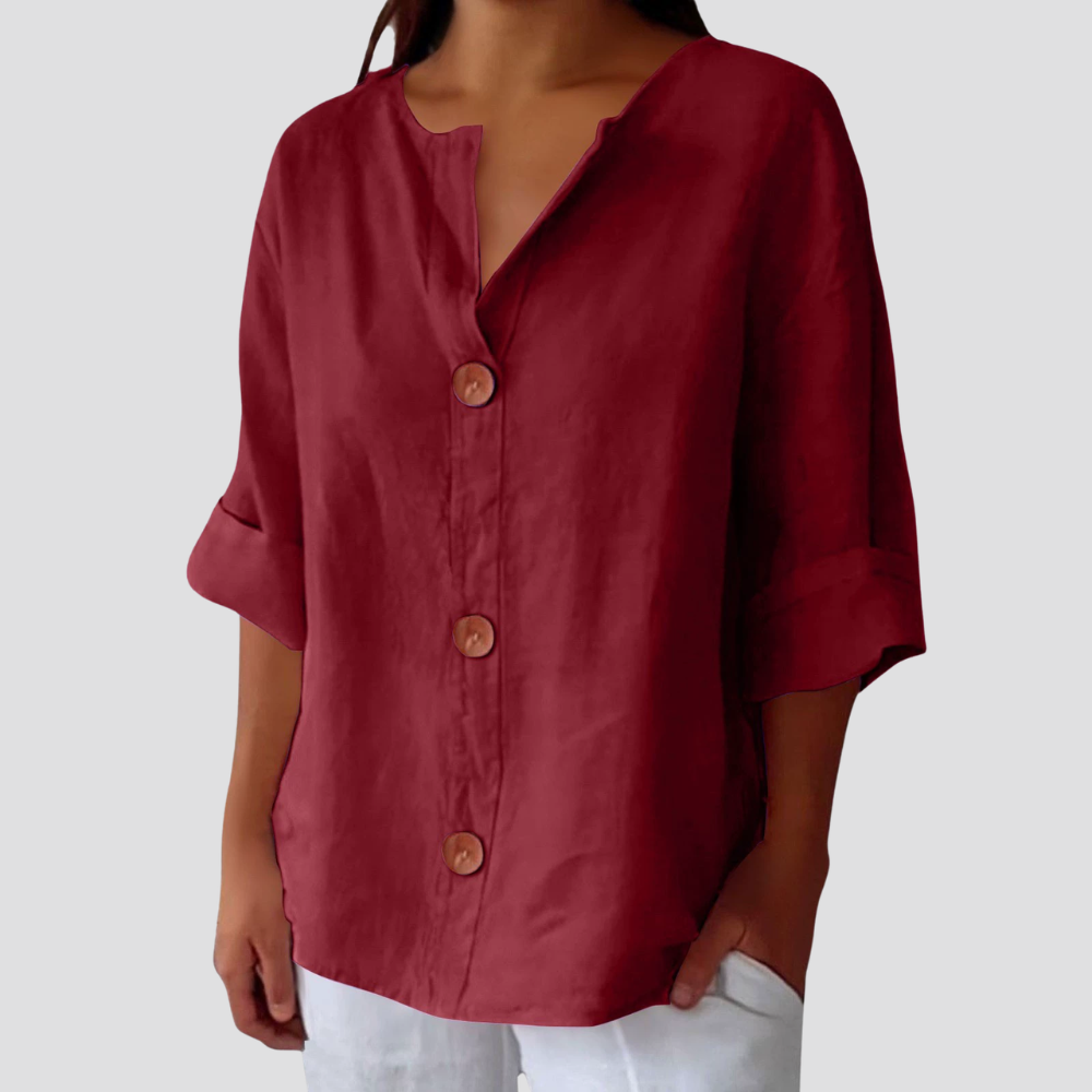 Clara | Effortless Linen Blouse