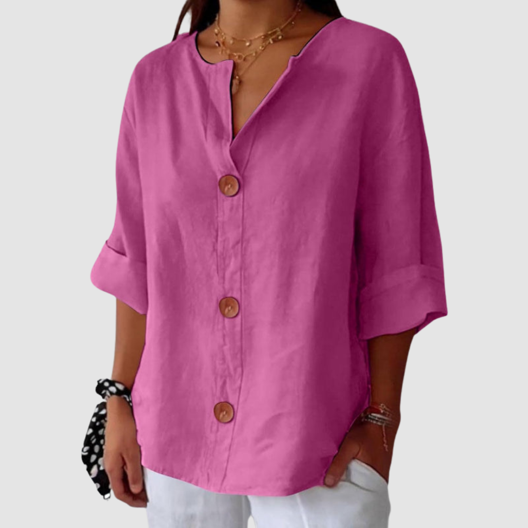 Clara | Effortless Linen Blouse