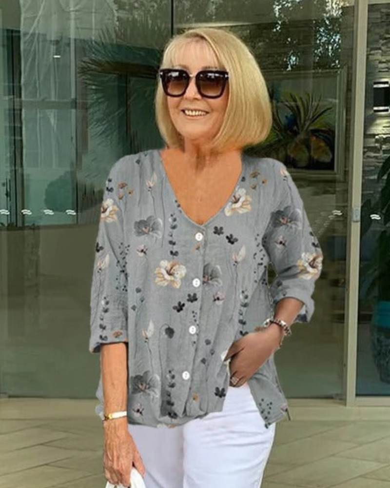 Claire | Elegant Floral Blouse