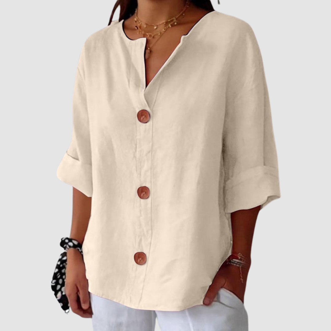 Clara | Effortless Linen Blouse