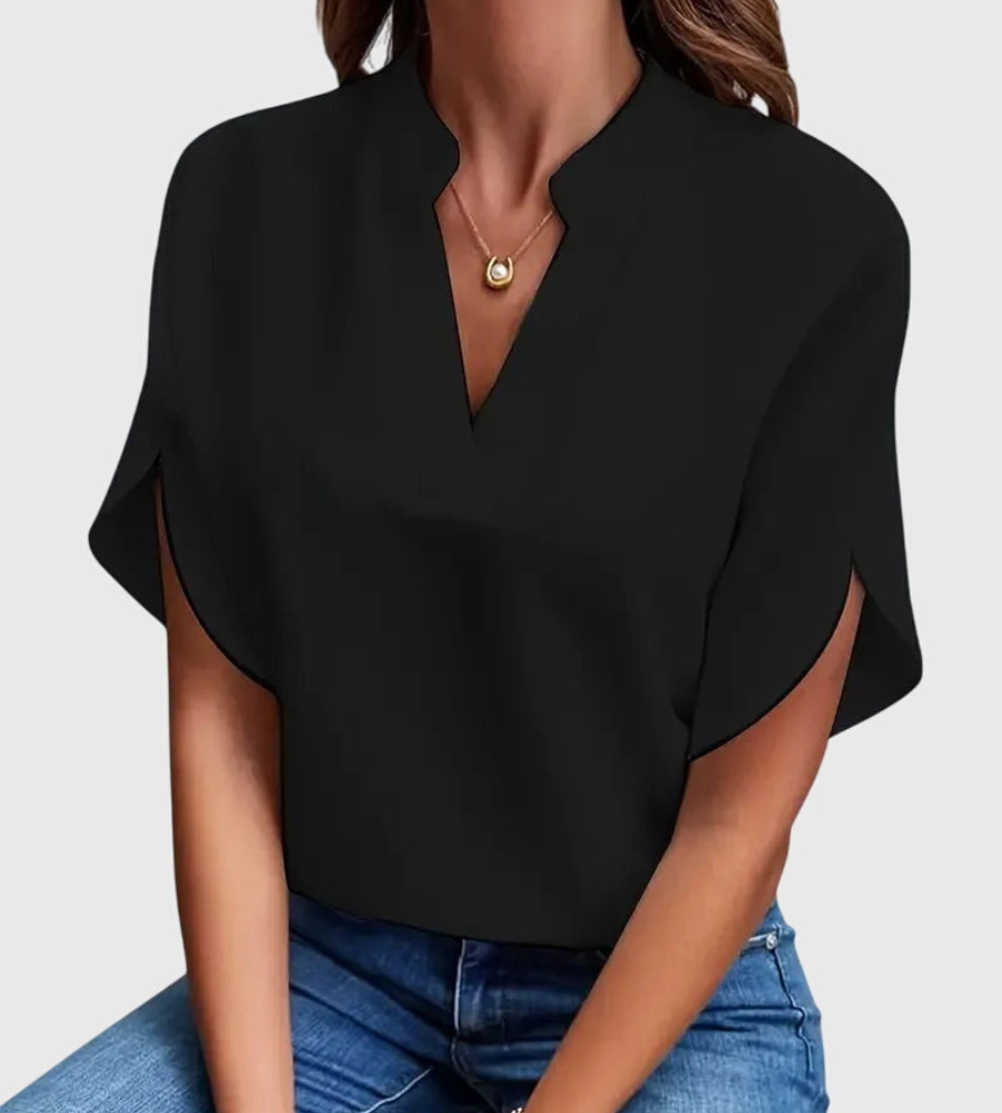 Elena | Elegant V-Neck Blouse