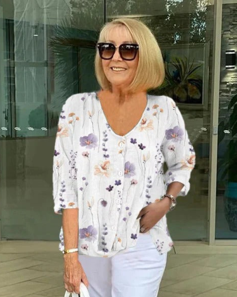 Claire | Elegant Floral Blouse