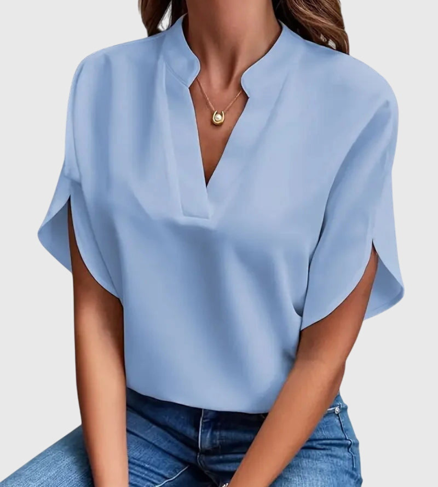 Elena | Elegant V-Neck Blouse