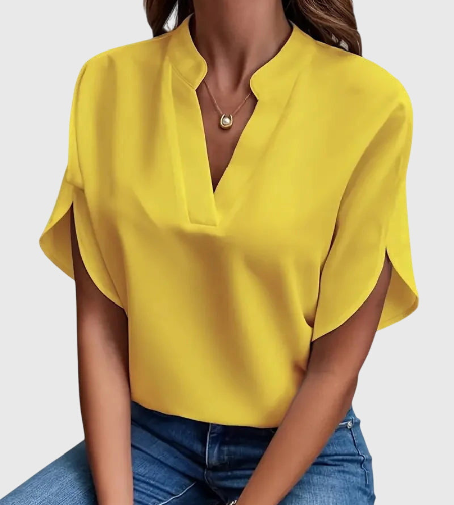 Elena | Elegant V-Neck Blouse