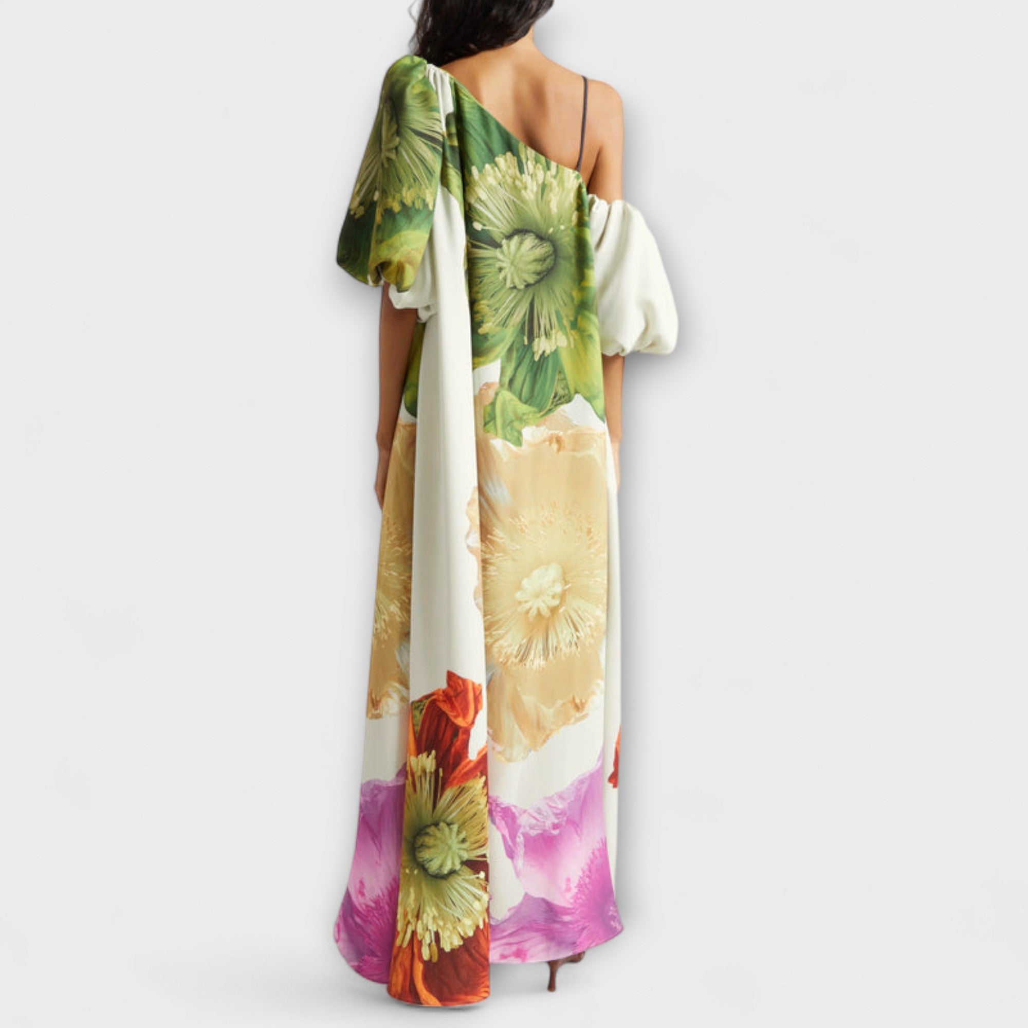 Melody - Asymmetrical Floral Maxi Dress