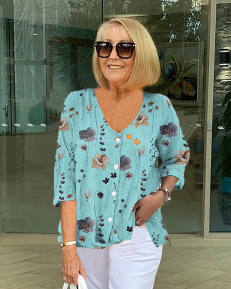 Claire | Elegant Floral Blouse