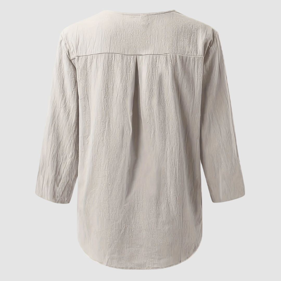 Melisa™ Casual Cotton & Linen Blouse