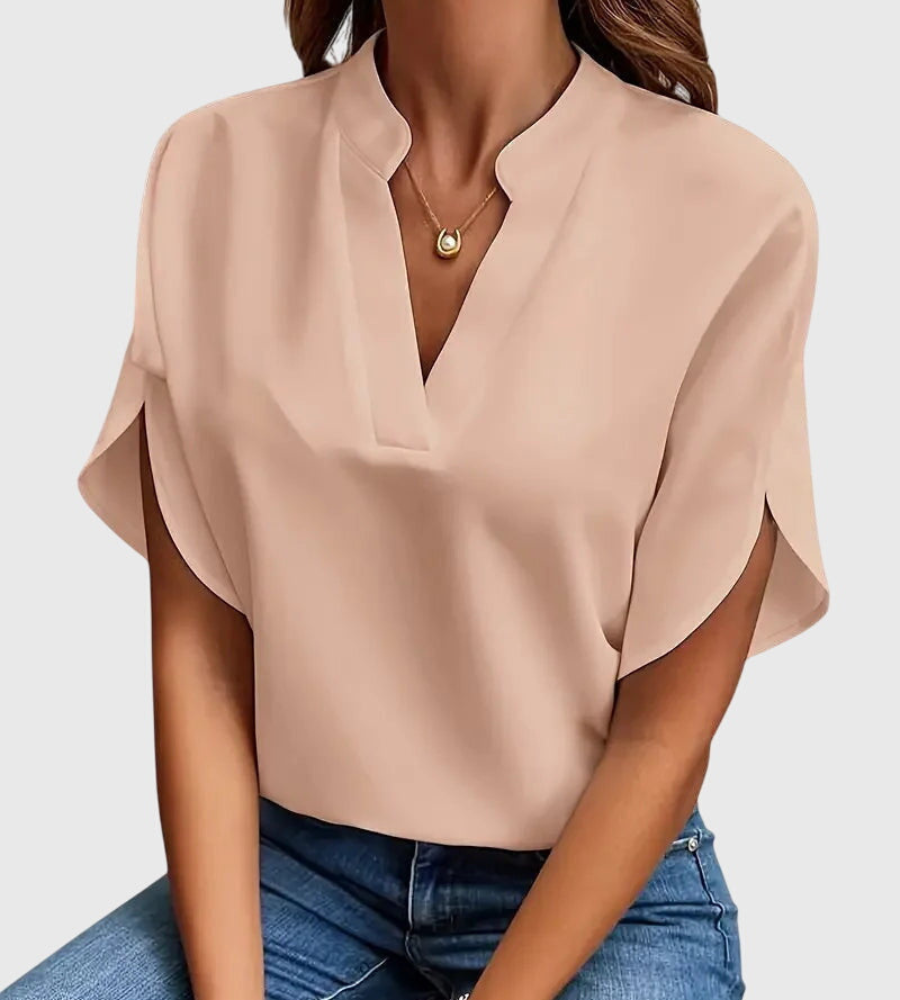 Elena | Elegant V-Neck Blouse