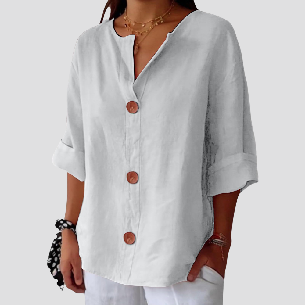 Clara | Effortless Linen Blouse