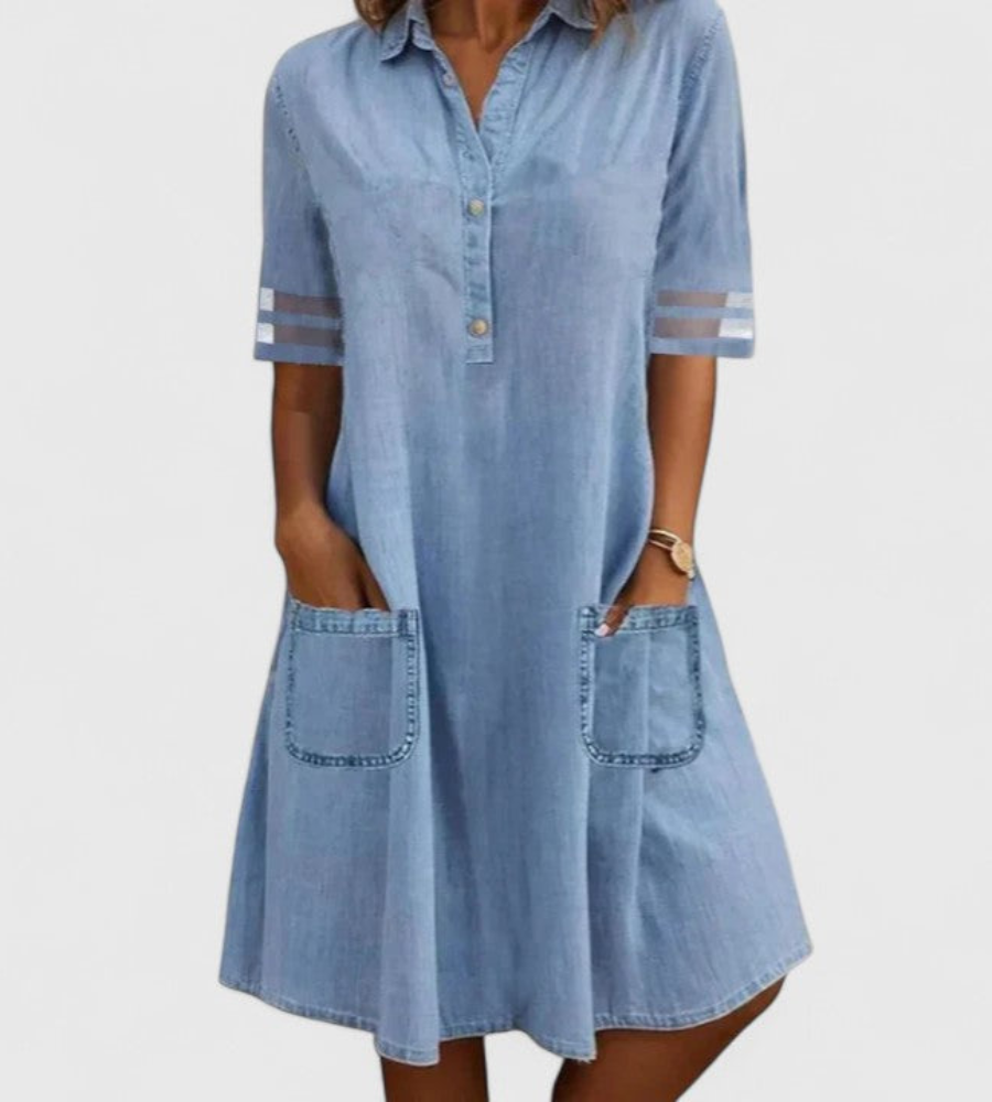 Brittany | Flattering Denim Dress