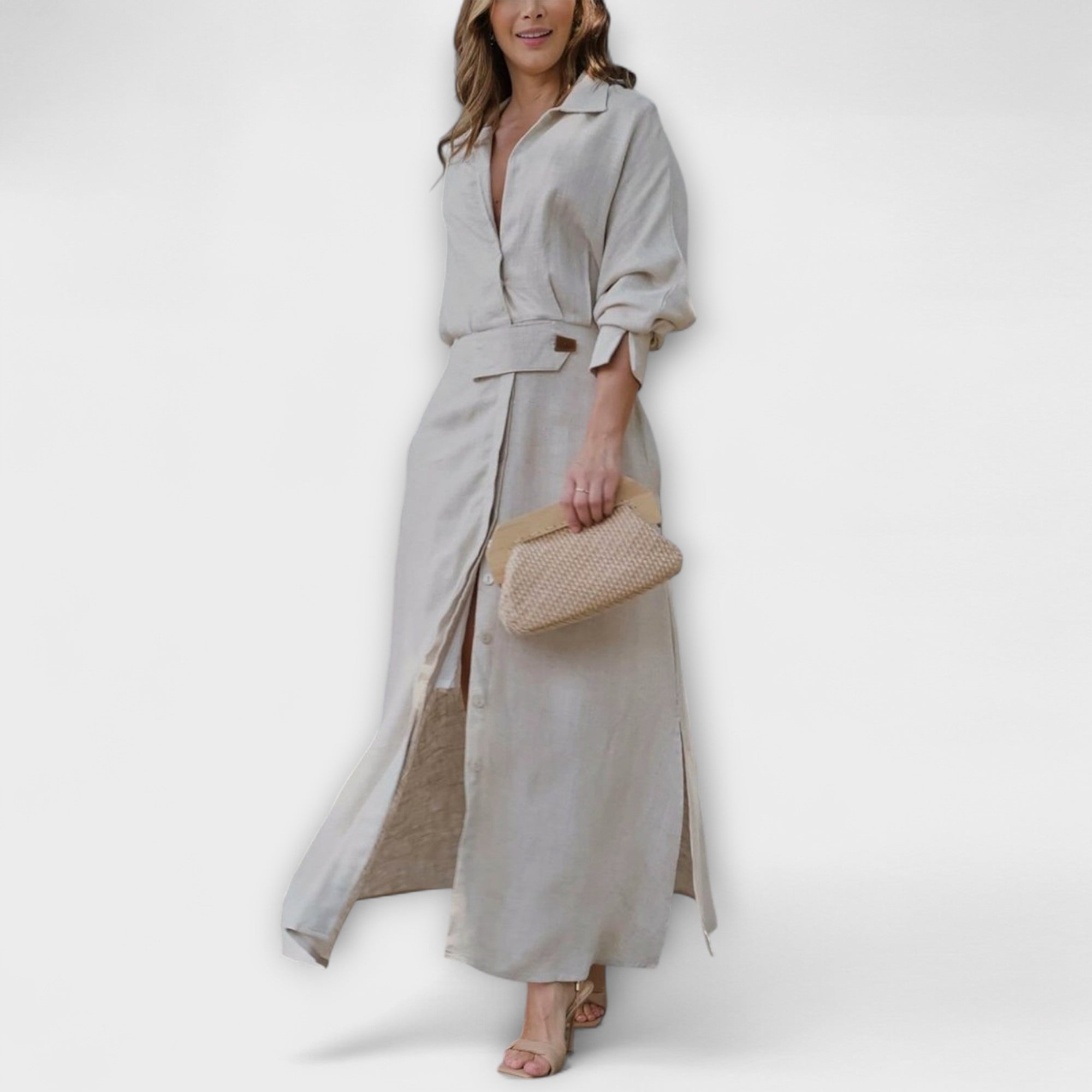 Jeanette - Maxi Dress with V-Neck